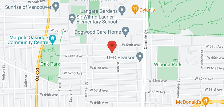 map of 723 W 60TH AVENUE